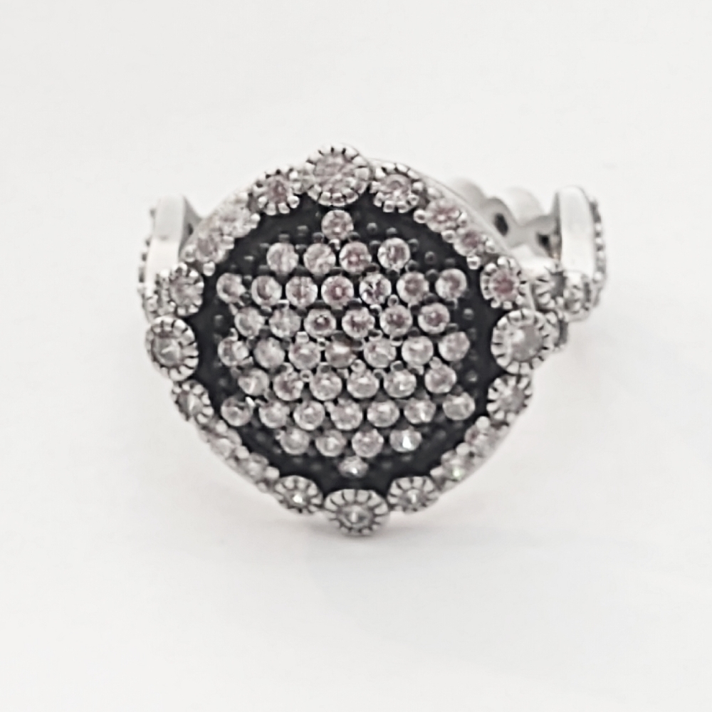 Frieda Rothman Mercer Pave Ring in Sterling Silver- Size 6